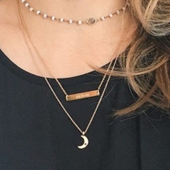 NWT Jook And Nona “Love” Tag necklace, 18 k Gold Plated - Picture 3 of 10